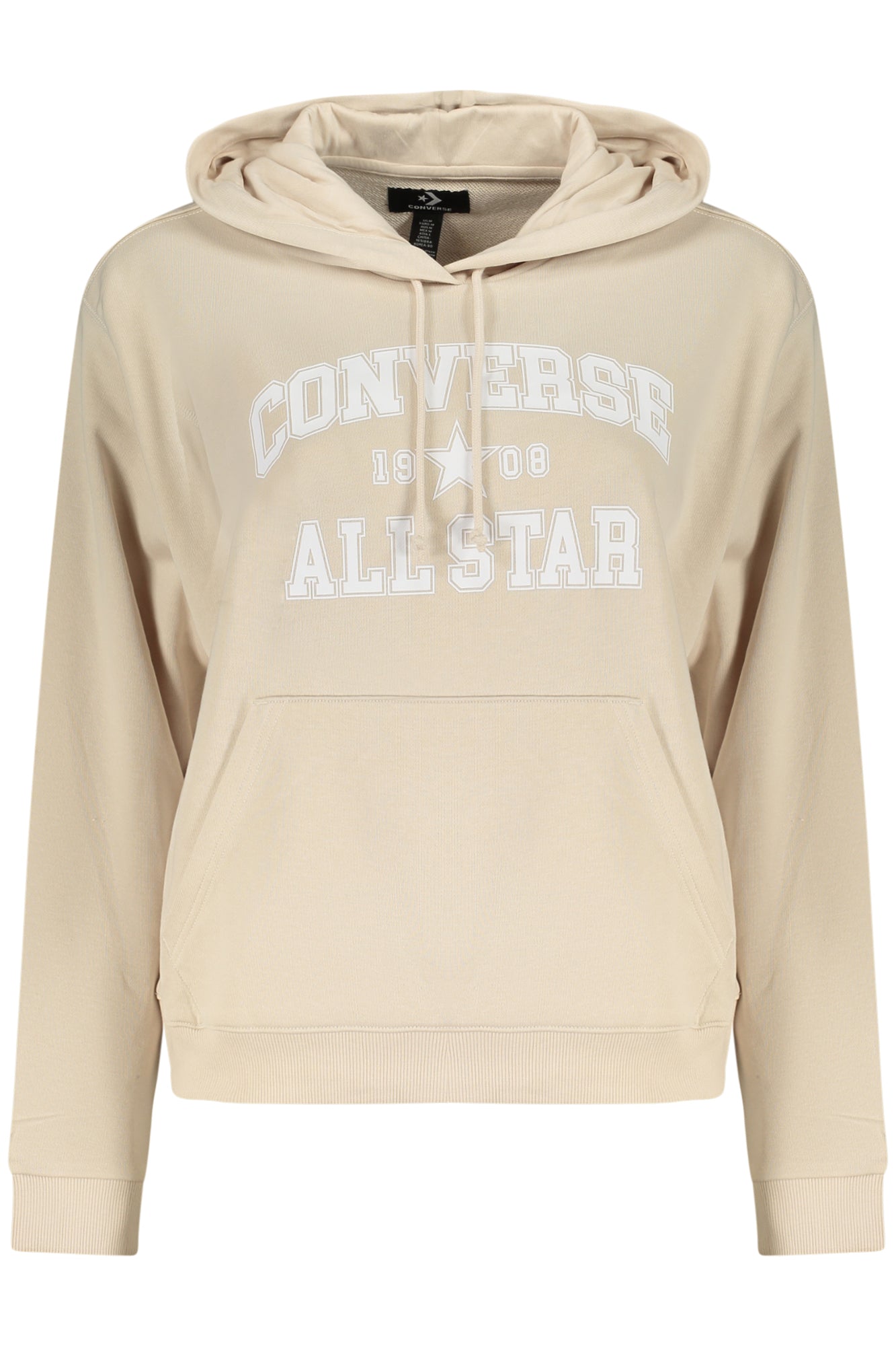 Converse Felpa Senza Zip Donna Beige