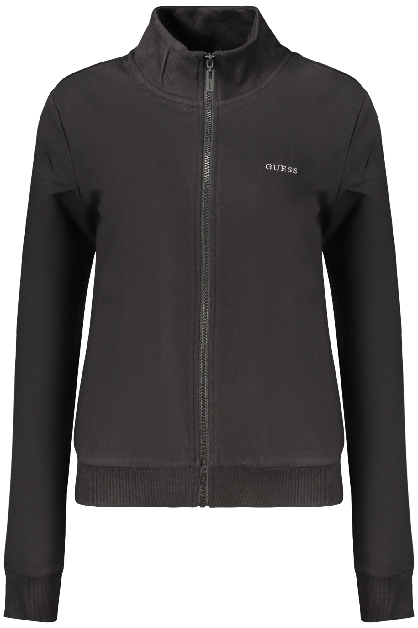 Guess Jeans Felpa Con Zip Donna Nero