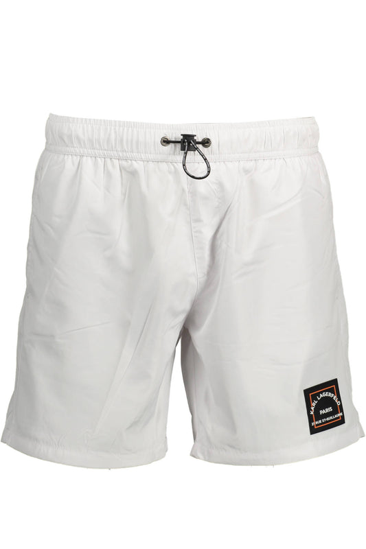 Karl Lagerfeld Beachwear Costume Parte Sotto Uomo Bianco