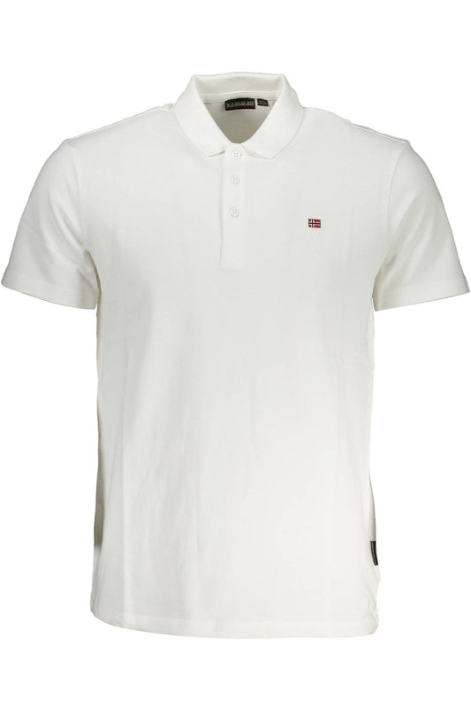 Napapijri Polo Maniche Corte Uomo Bianco