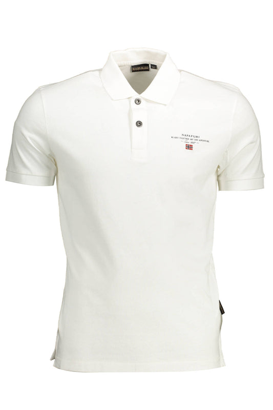 Napapijri Polo Maniche Corte Uomo Bianco